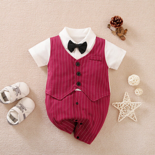 Summer Baby Boy Gentleman Jumpsuit - Image 8