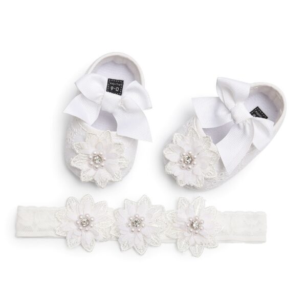 Floret lace women's baby shoes soft soled baby shoes baby shoes walking shoes princess shoes - Image 2