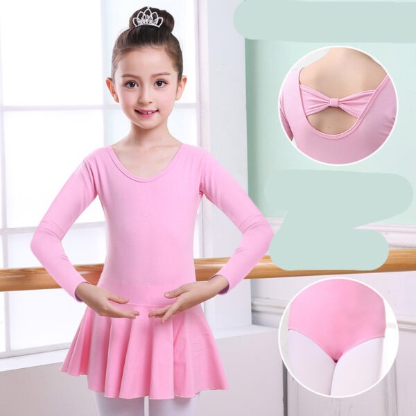 Children's Dance Clothes, Girls' Practice Clothes, Girls Short-sleeved Tutu - Image 3