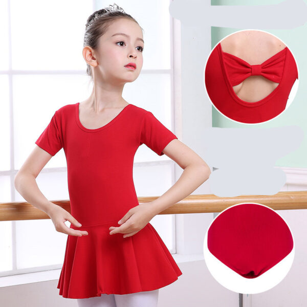 Children's Dance Clothes, Girls' Practice Clothes, Girls Short-sleeved Tutu - Image 2