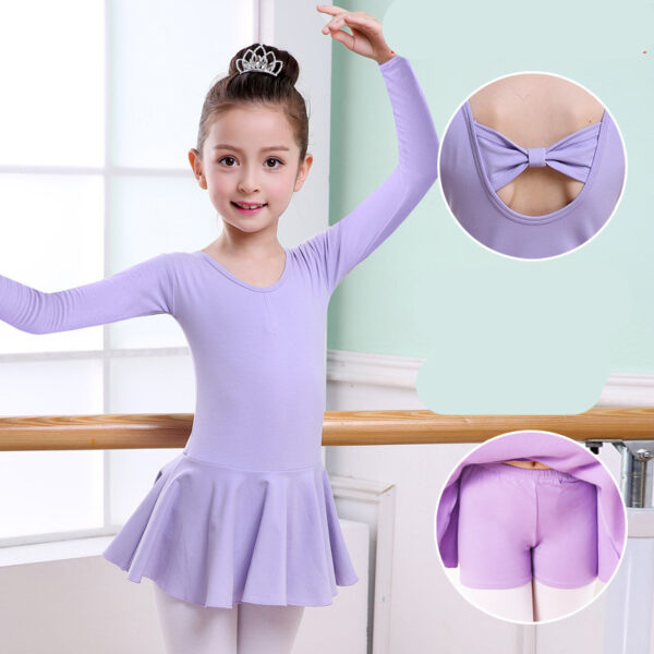 Children's Dance Clothes, Girls' Practice Clothes, Girls Short-sleeved Tutu - Image 5