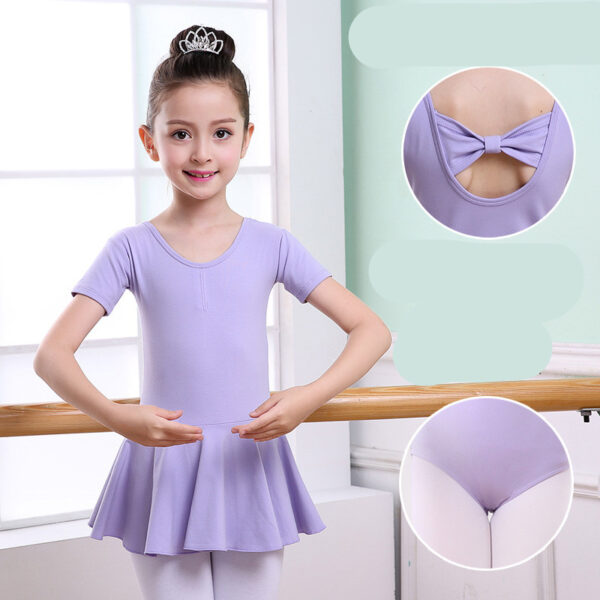 Children's Dance Clothes, Girls' Practice Clothes, Girls Short-sleeved Tutu - Image 7