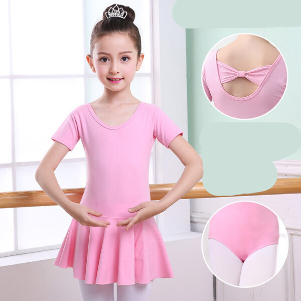 Children's Dance Clothes, Girls' Practice Clothes, Girls Short-sleeved Tutu - Image 8