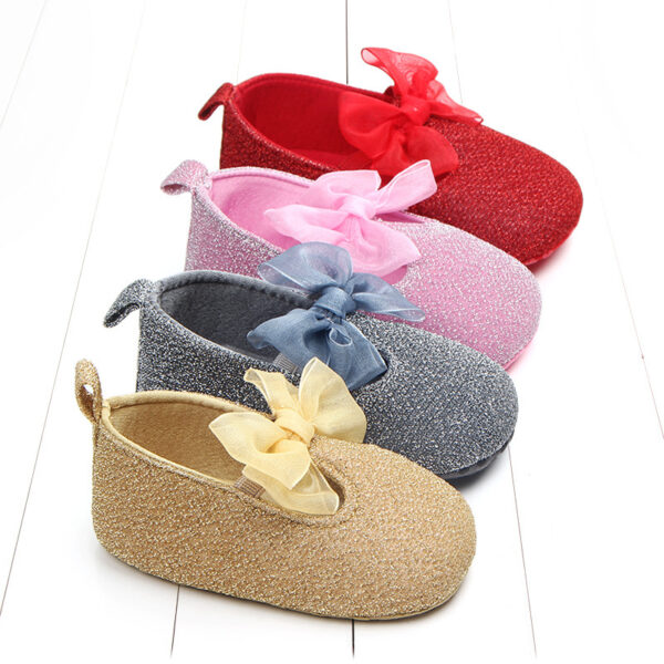 Shiny Ribbon Bow Female Baby Shoes Baby Shoes Toddler Shoes - Image 5