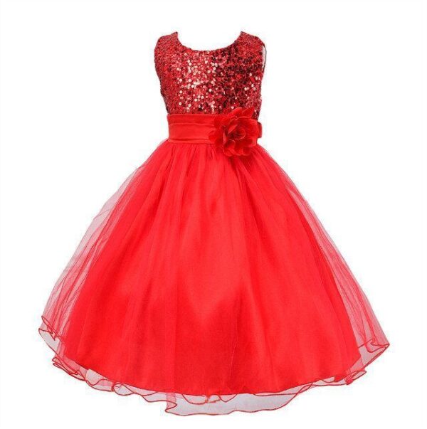 Baby Sequin Dress Flower Girl Wedding Princess Dress - Image 6