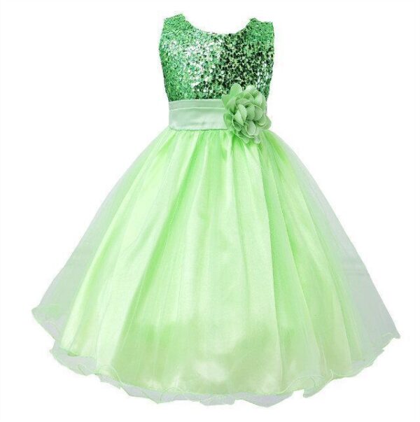 Baby Sequin Dress Flower Girl Wedding Princess Dress - Image 7