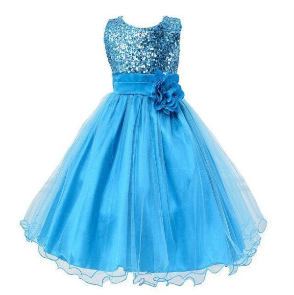 Baby Sequin Dress Flower Girl Wedding Princess Dress - Image 8