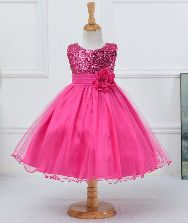 Baby Sequin Dress Flower Girl Wedding Princess Dress - Image 9