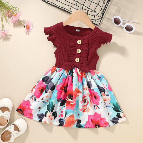 Toddler Kids Baby Girls Clothes Summer Girls Dress - Image 3