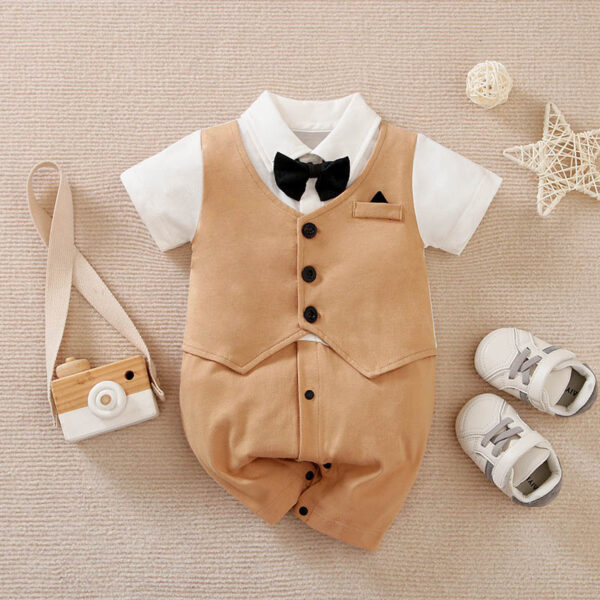 Summer Baby Boy Gentleman Jumpsuit - Image 7