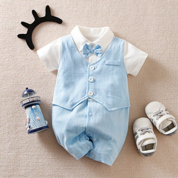 Summer Baby Boy Gentleman Jumpsuit - Image 6