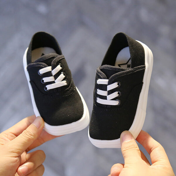 Canvas Shoes Korean Board Shoes Boys Baby White Shoes - Image 3