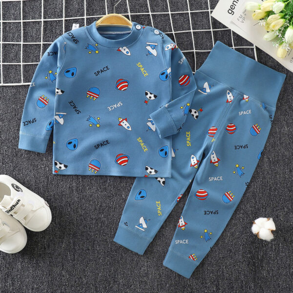 Toddler Boys And Girls Baby Autumn Clothes Long Trousers Home Service - Image 5