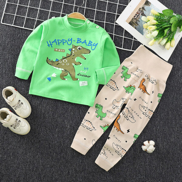 Toddler Boys And Girls Baby Autumn Clothes Long Trousers Home Service - Image 9