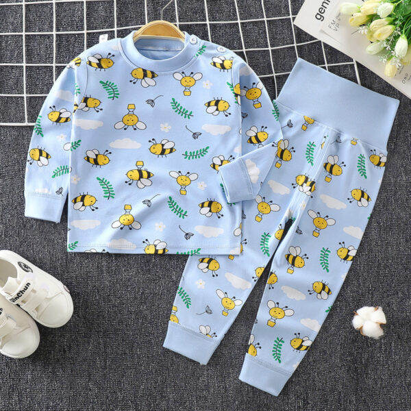 Toddler Boys And Girls Baby Autumn Clothes Long Trousers Home Service - Image 8