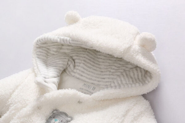 Baby clothes lamb winter cotton padded clothes baby newborn baby skin thickening climb Siamese clothes cotton - Image 2