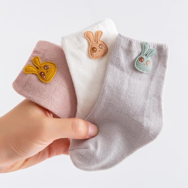 Cartoon Patch Children's Socks 3 Pairs Accessories - Image 4