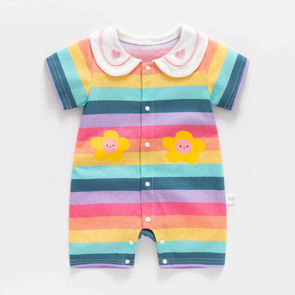 Baby Boy Jumpsuit Summer Short Sleeve Thin Toddler Clothes Cotton - Image 9