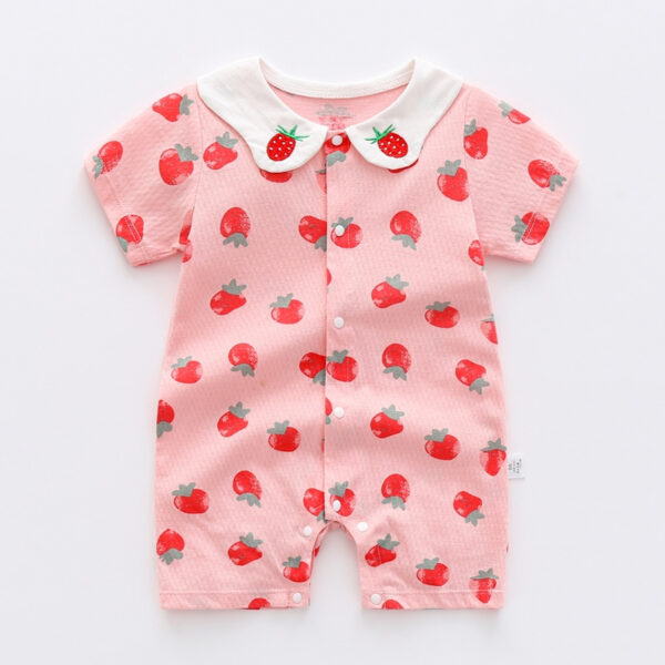 Baby Boy Jumpsuit Summer Short Sleeve Thin Toddler Clothes Cotton - Image 2