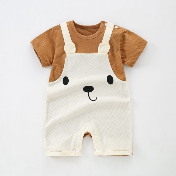 Baby Boy Jumpsuit Summer Short Sleeve Thin Toddler Clothes Cotton - Image 7